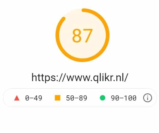 pagespeed Qlikr